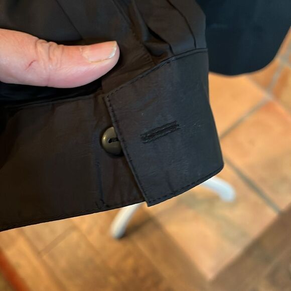 Tibi Satin Poplin Tie-front Shirt, Black, size 8 - Picture 5 of 10